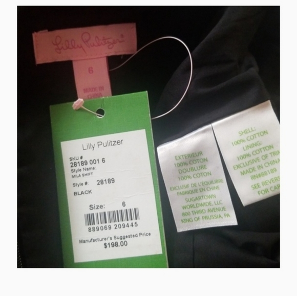๐๐บHp๐๐บLilly pulitzer black Mila shift dress - Picture 17 of 17